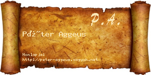 Péter Aggeus névjegykártya